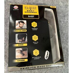 At Home Haircut & Body Groomer S-037 With 5 Trimming Guides Built-In Light & Cor